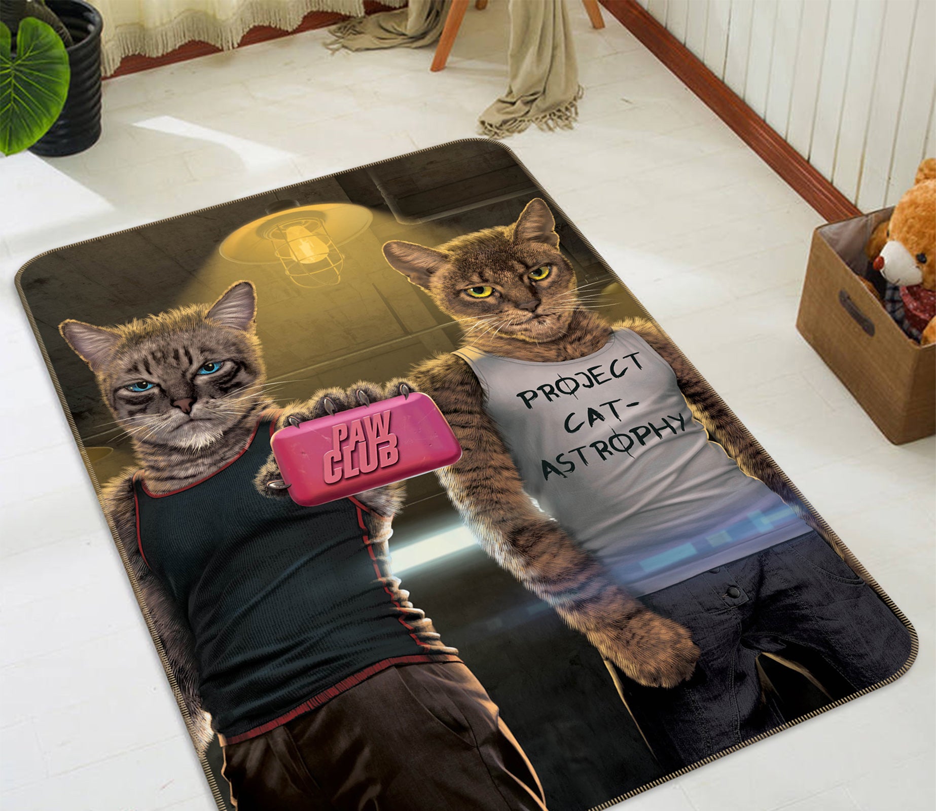 3D Paw Club 1054 Vincent Hie Rug Non Slip Rug Mat