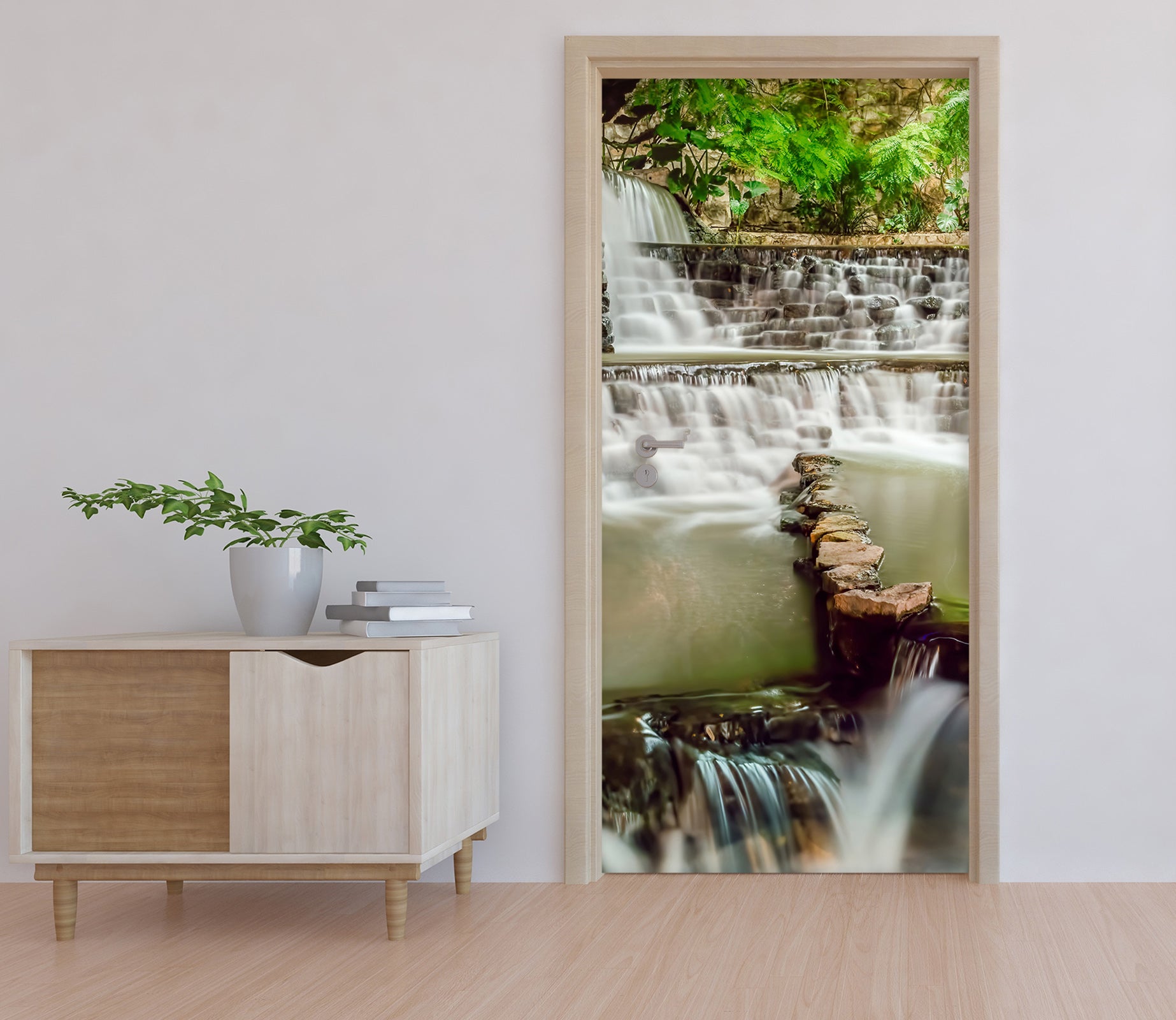 3D Waterfall Pool 10810 Beth Sheridan Door Mural