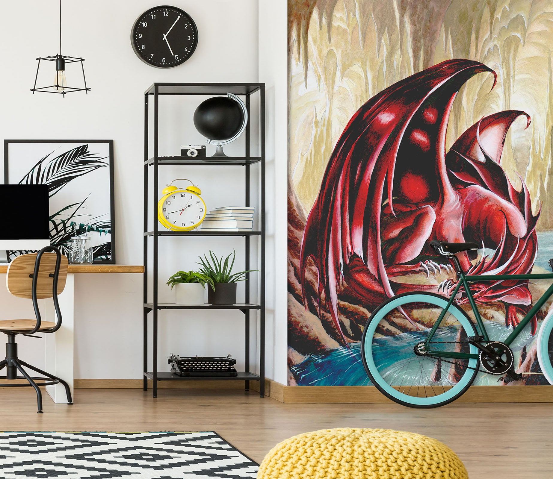 3D Red Dragon 8144 Ruth Thompson Wall Mural Wall Murals