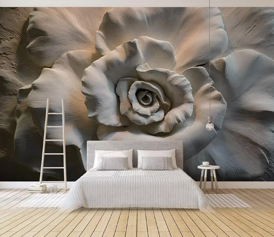 3D Carved Roses WC445 Wall Murals