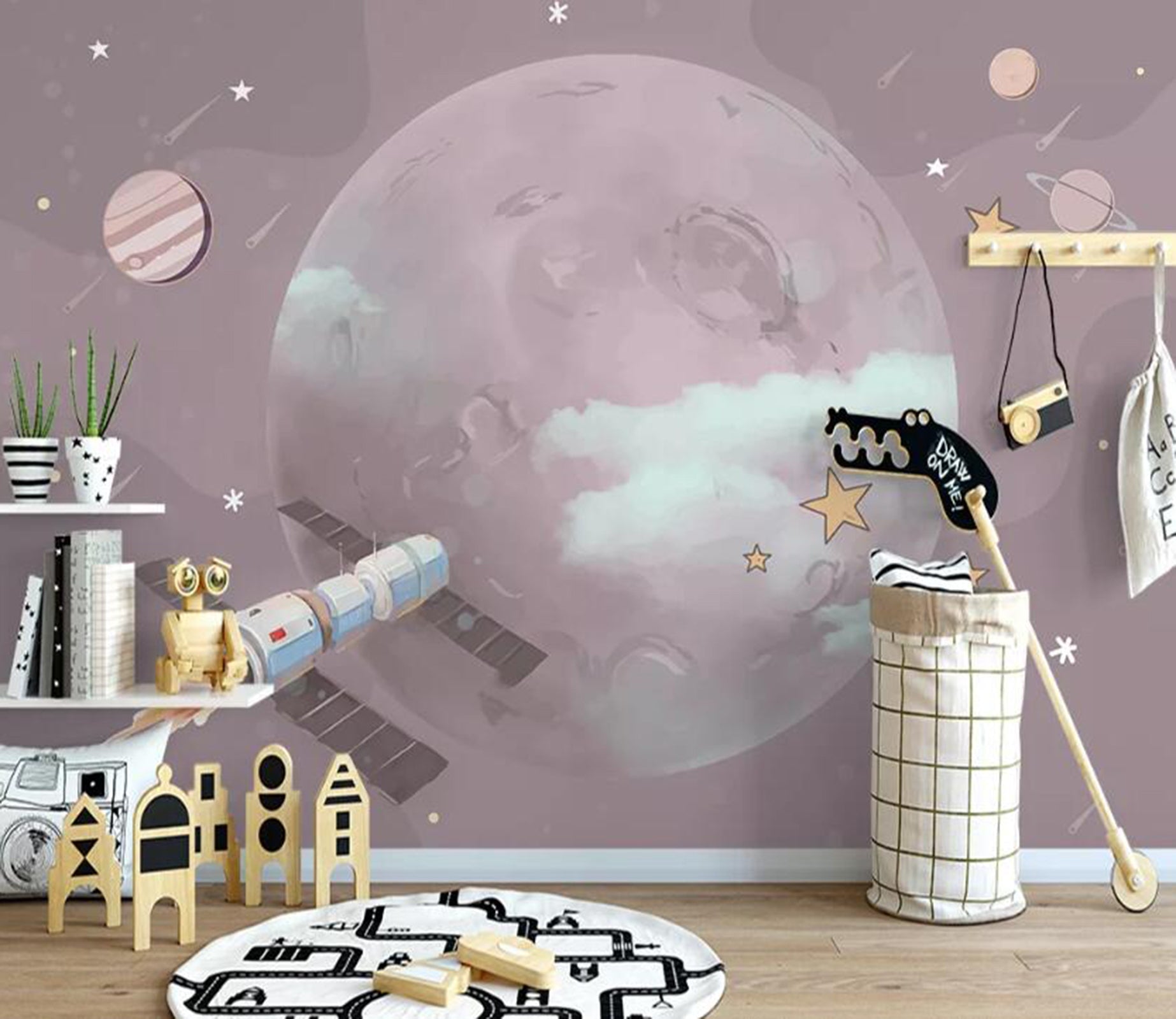 3D Planetary Ship WC13 Wall Murals Wallpaper AJ Wallpaper 2 