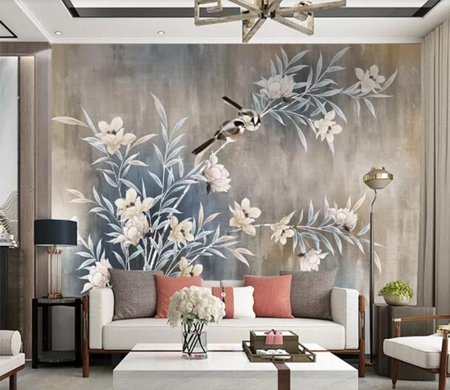 3D Flowering Bird WC1513 Wall Murals