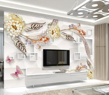 3D Flower Brooch WC595 Wall Murals