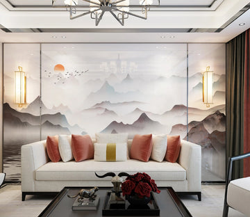 3D Foggy Hillside WC2624 Wall Murals