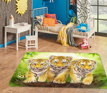 3D Hand Drawn Tiger 5639 Kayomi Harai Rug Non Slip Rug Mat