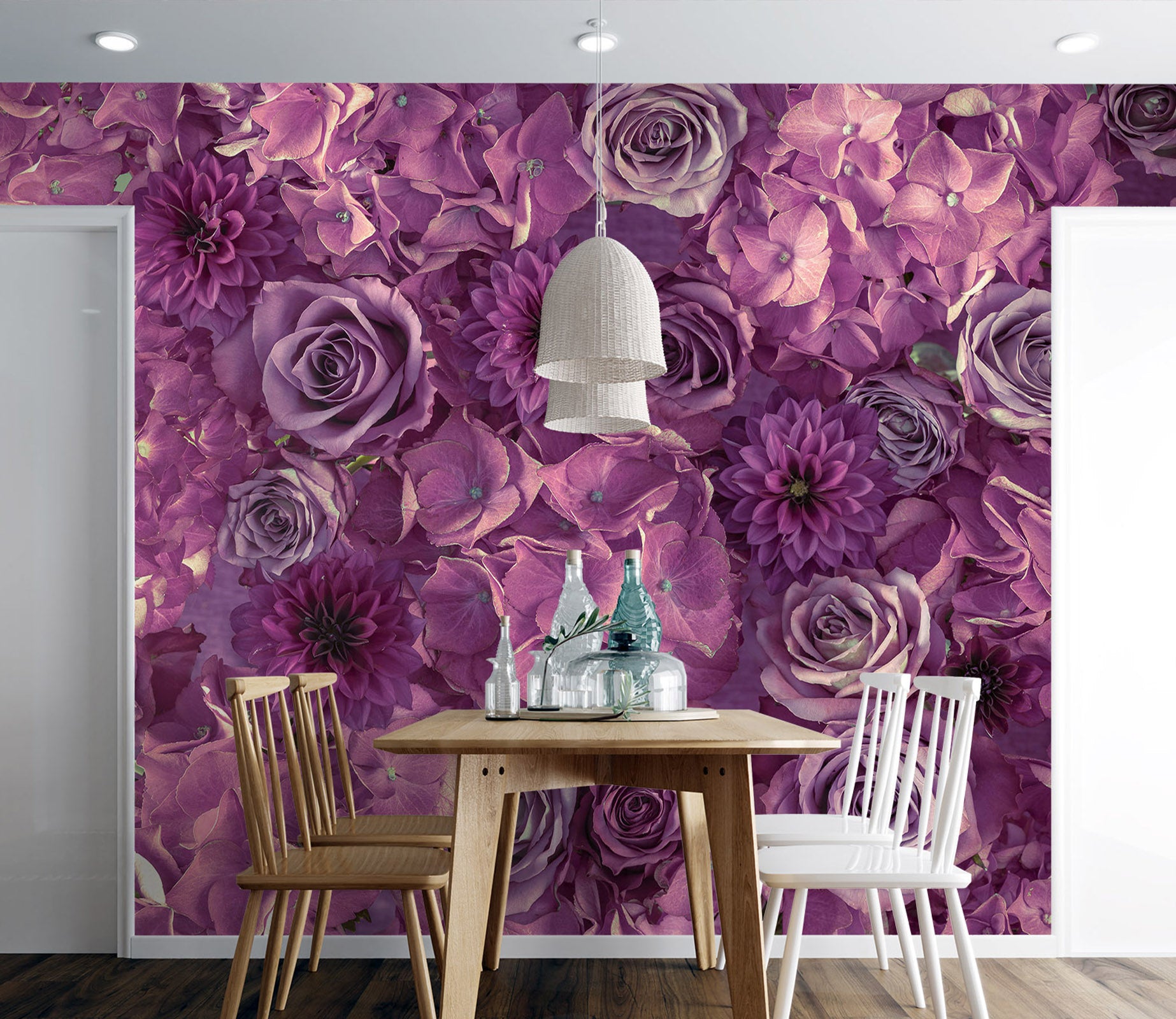 3D Purple Flower 6125 Assaf Frank Wall Mural Wall Murals