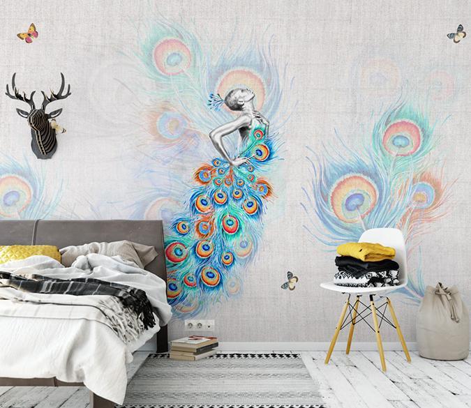 3D Peacock 148 Wall Murals Wallpaper AJ Wallpaper 2 