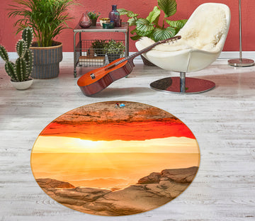 3D Sunshine Mountain 5031 Beth Sheridan Rug Round Non Slip Rug Mat