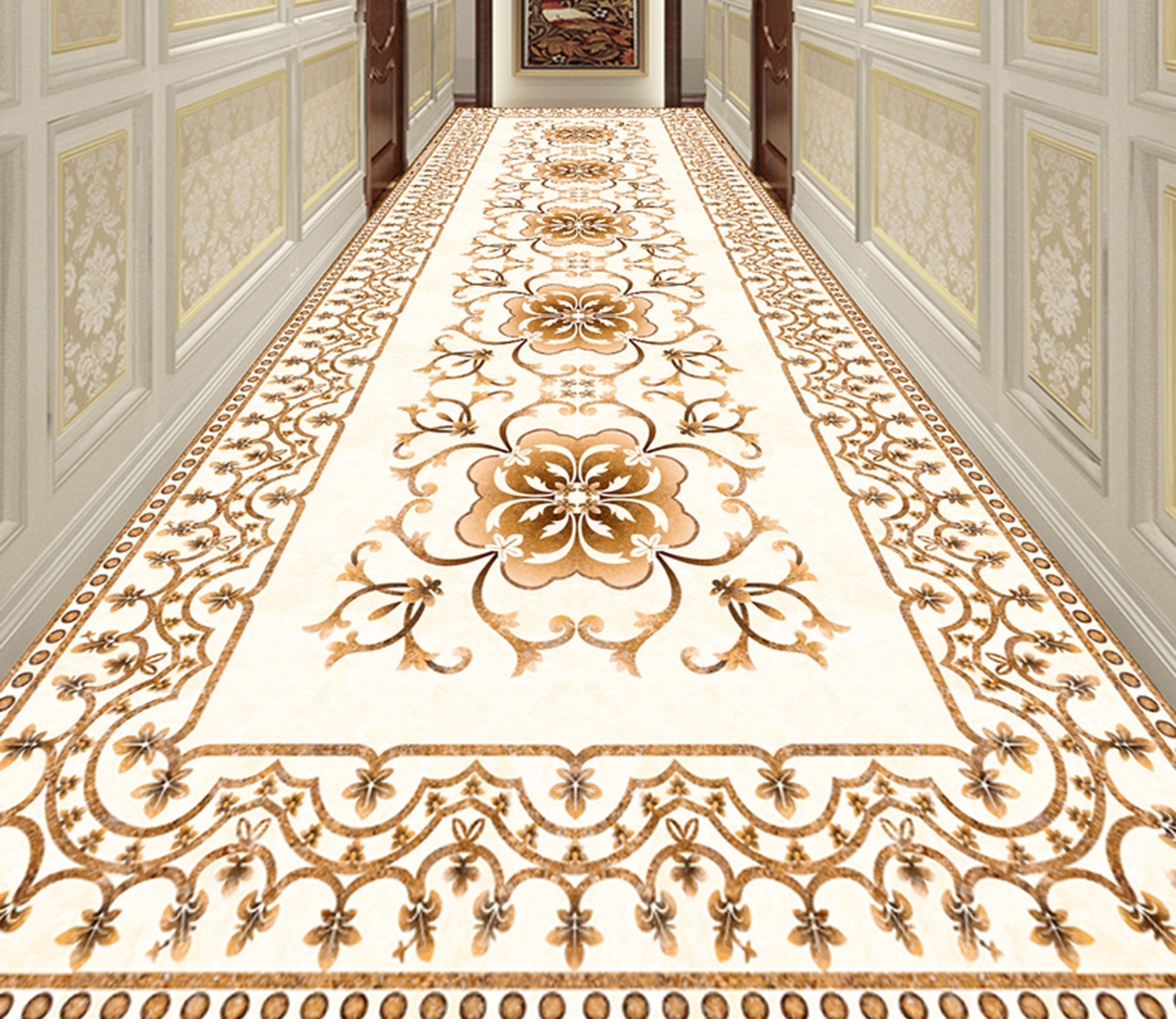 3D Marble Flower Pattern WG536 Floor Mural Wallpaper AJ Wallpaper 2 