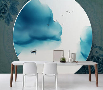 3D Moon Lake WC1173 Wall Murals