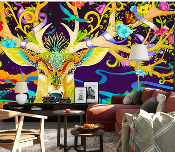 3D Pattern Deer WG075 Wall Murals