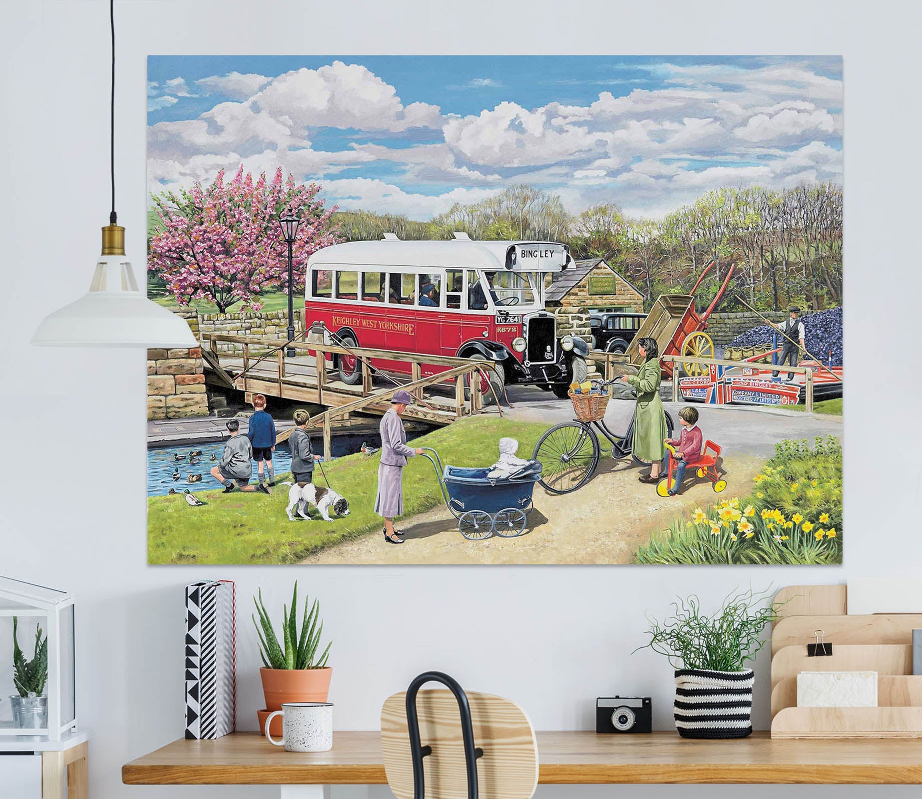 3D The Old Swing Bridge 073 Trevor Mitchell Wall Sticker