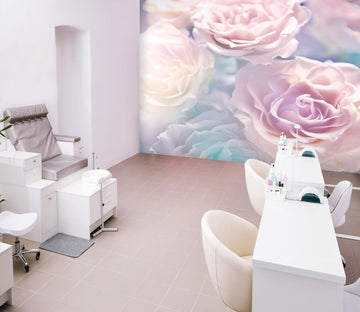 3D Pink Rose 055 Wall Murals