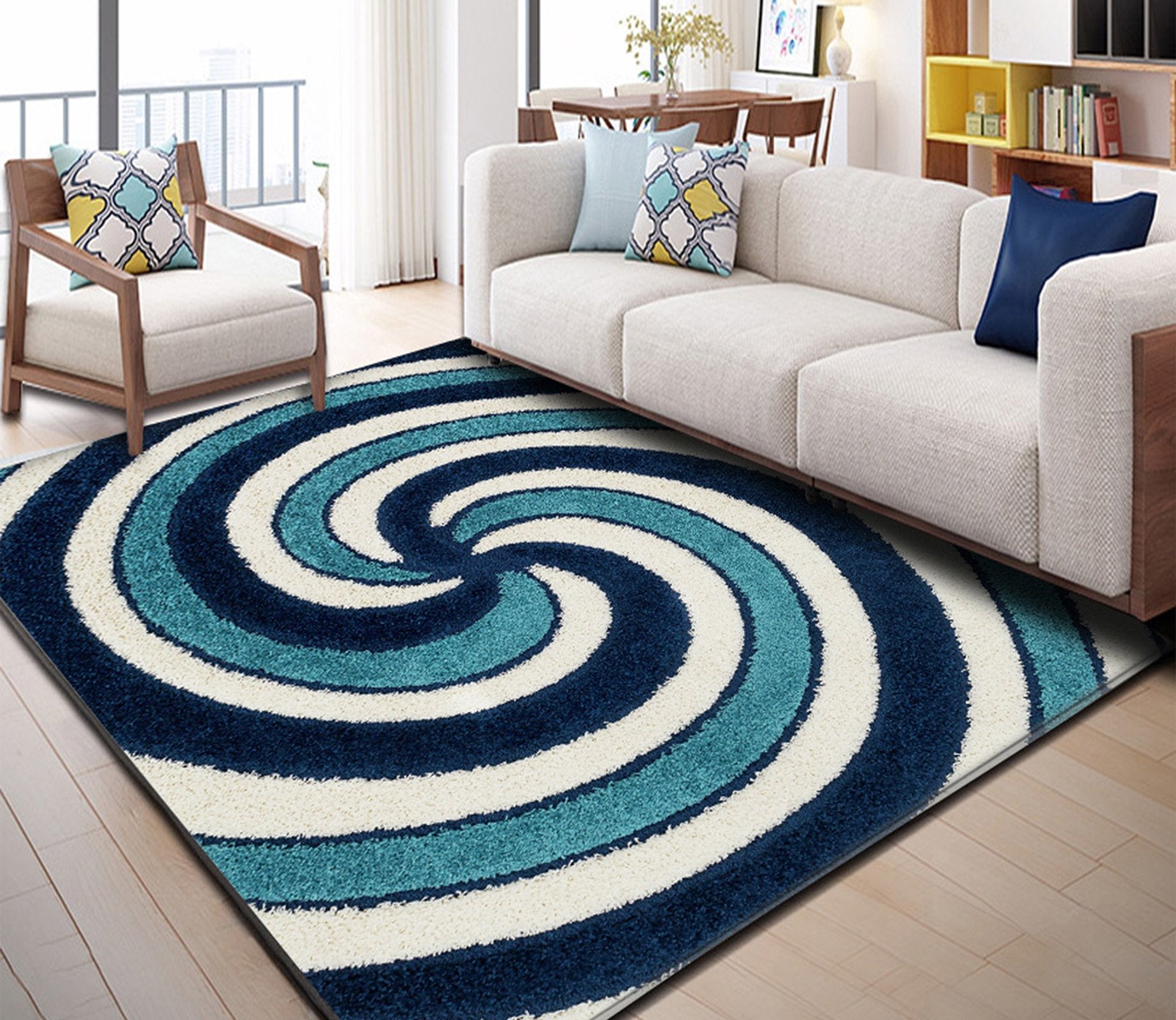 3D Color Spiral WG108 Non Slip Rug Mat Mat AJ Creativity Home 