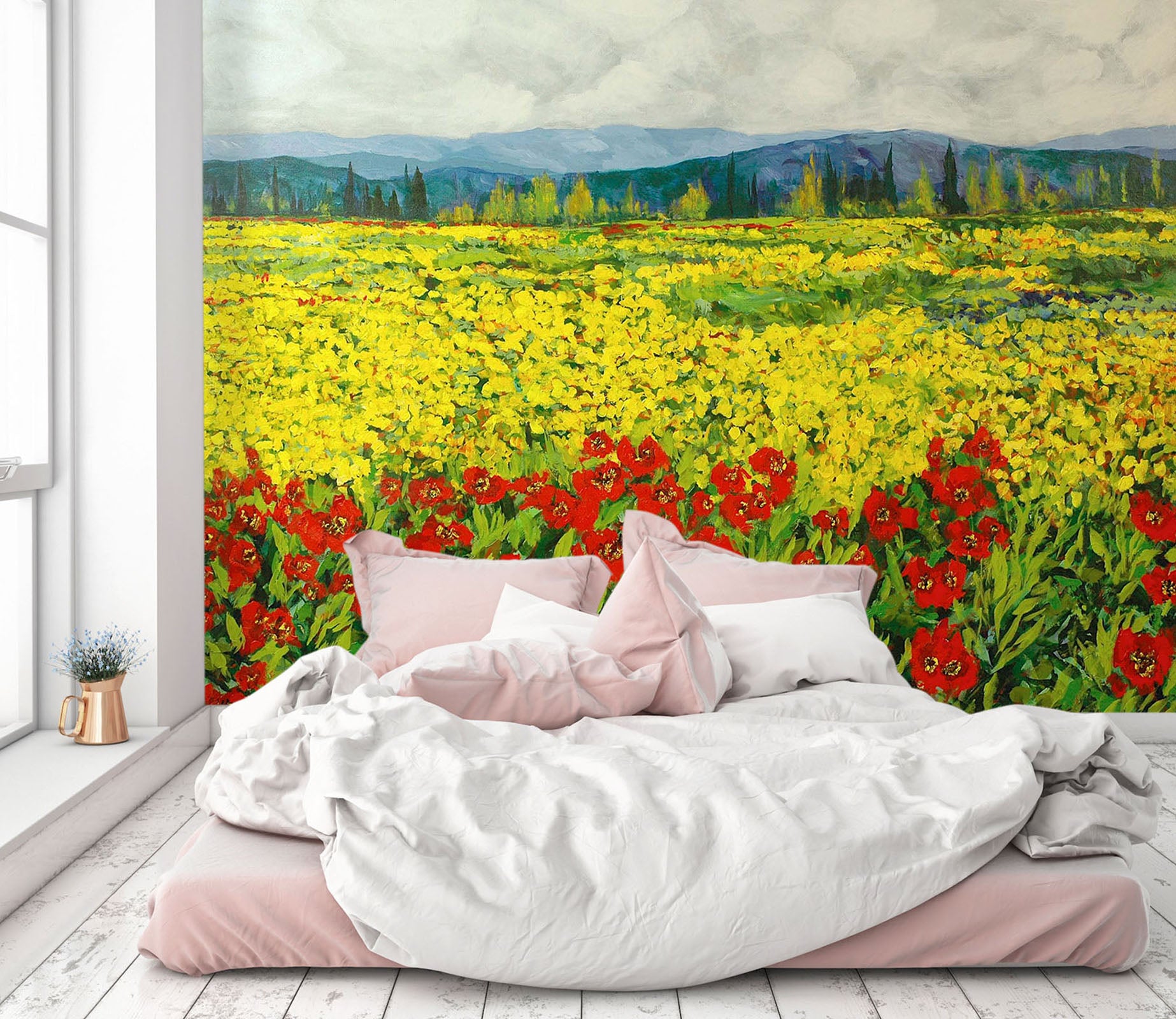 3D Rape Flower 102 Allan P. Friedlander Wall Mural Wall Murals