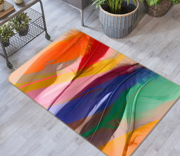 3D Colored Feathers 71017 Shandra Smith Rug Non Slip Rug Mat