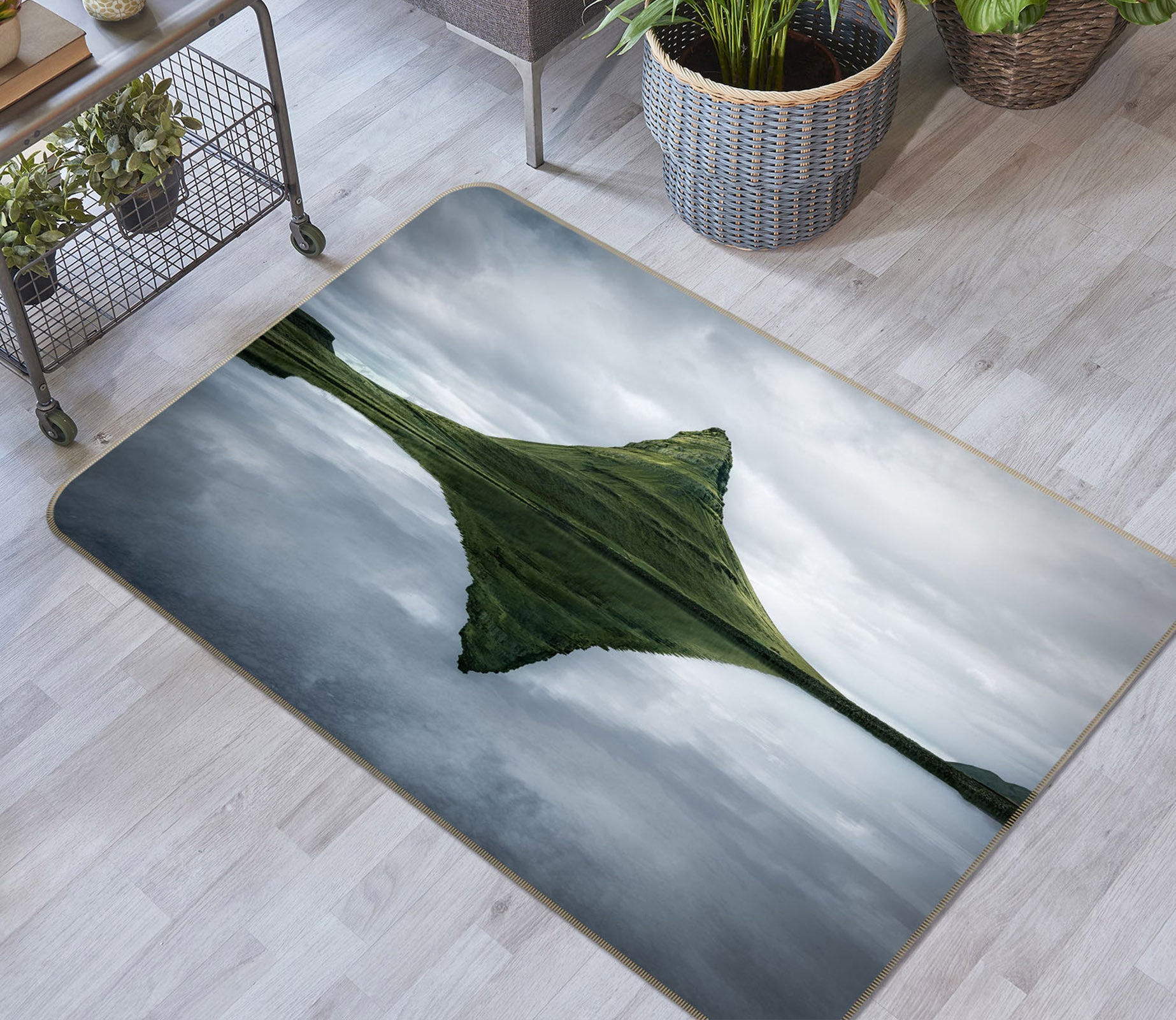 3D Lake Mountain 1115 Marco Carmassi Rug Non Slip Rug Mat