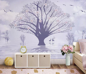 3D Deer Forest WG38 Wall Murals Wallpaper AJ Wallpaper 2 