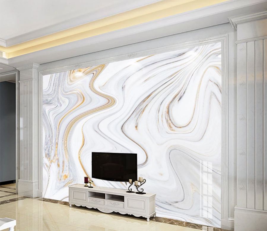 3D Silver Current WC651 Wall Murals