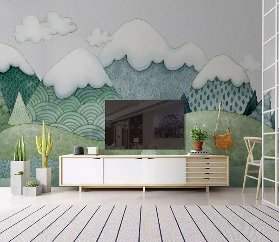 3D Green Forest 2107 Wall Murals