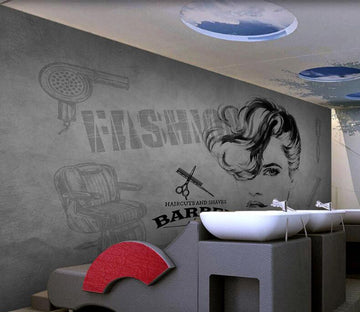 3D Perm Curly Hair 1590 Wall Murals