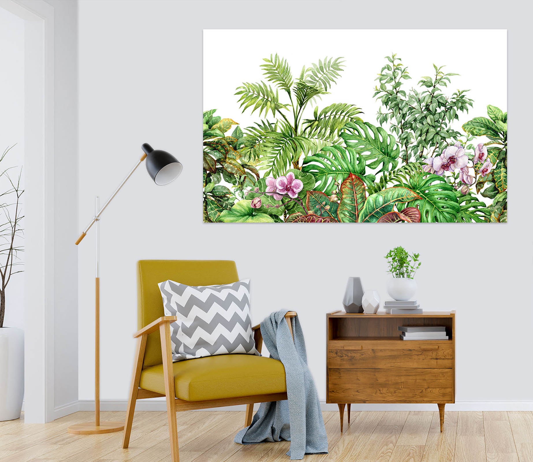 3D Leaves Growing 1095 Wall Sticker