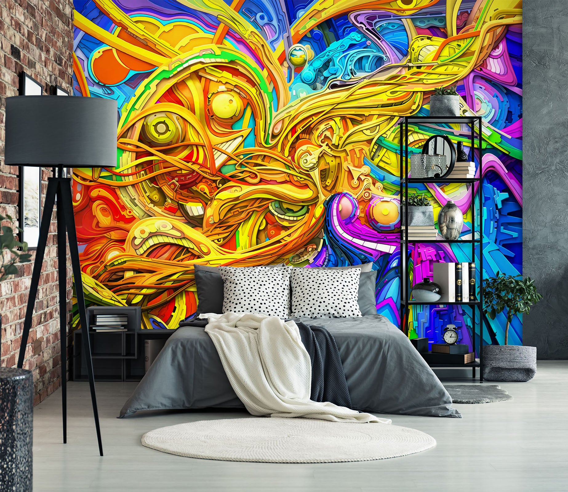 3D Color Graffiti 1684 Wall Murals