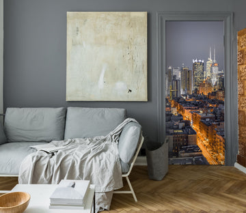 3D Night City Street Building 101181 Assaf Frank Door Mural