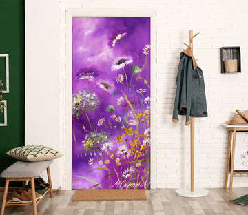 3D Purple Flower 857 Skromova Marina Door Mural