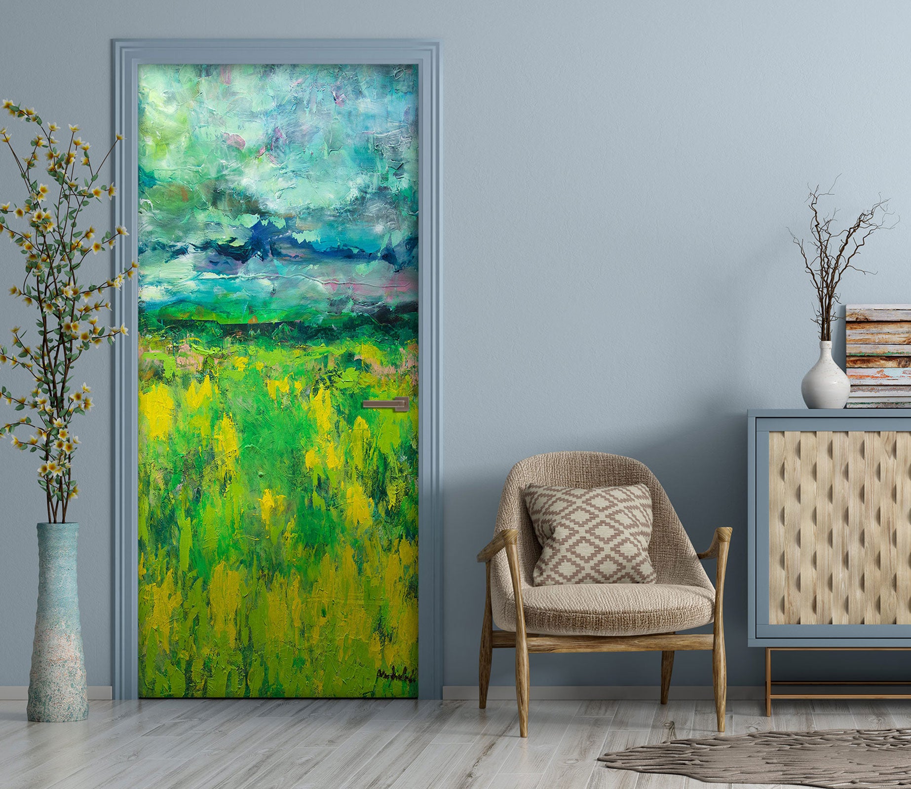 3D Grass Oil Painting 93183 Allan P. Friedlander Door Mural