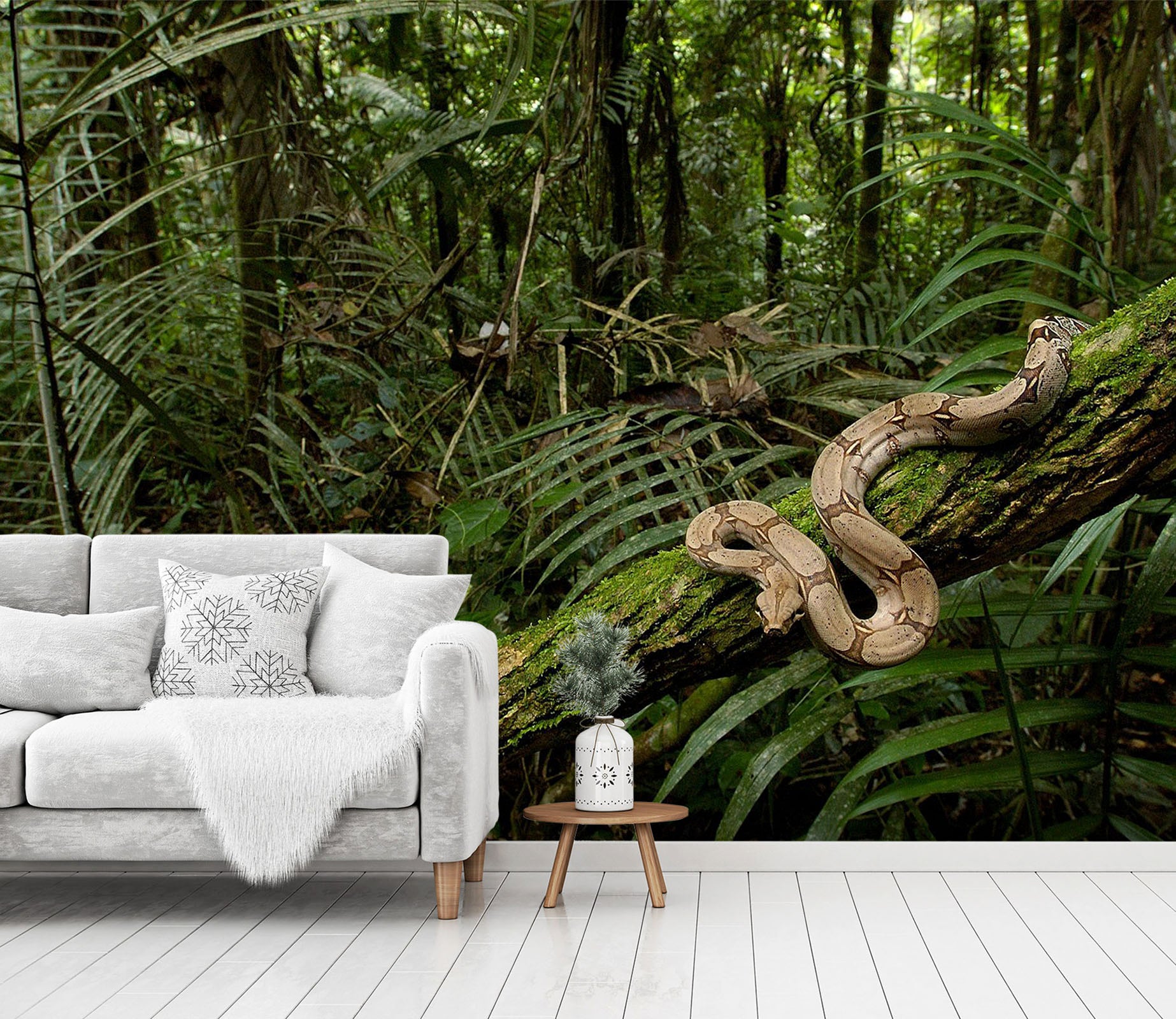 3D Forest Snake 430 Wall Murals