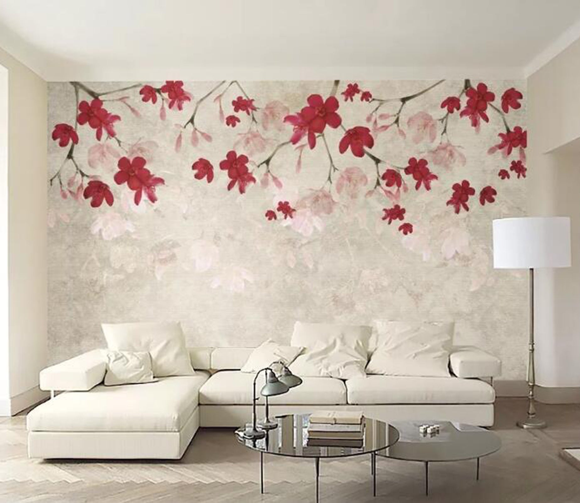 3D Red Flower WG31 Wall Murals Wallpaper AJ Wallpaper 2 