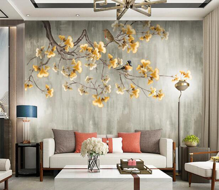 3D Orange Flower WC1491 Wall Murals