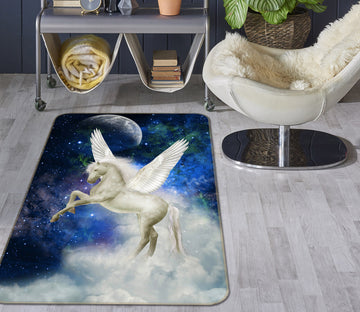 3D Moon Pegasus 168 Animal Non Slip Rug Mat