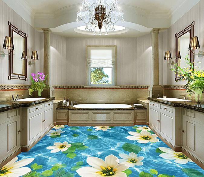 3D Sea Flower WG129 Floor Mural Wallpaper AJ Wallpaper 2 