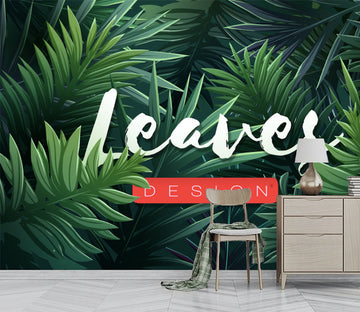 3D Green Leaf WG174 Wall Murals