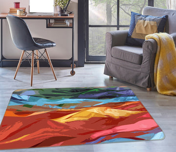 3D Colored Mountains 71010 Shandra Smith Rug Non Slip Rug Mat