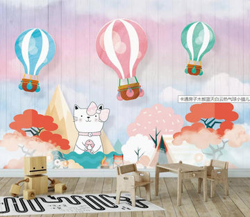 3D Balloon Bunny WC2160 Wall Murals