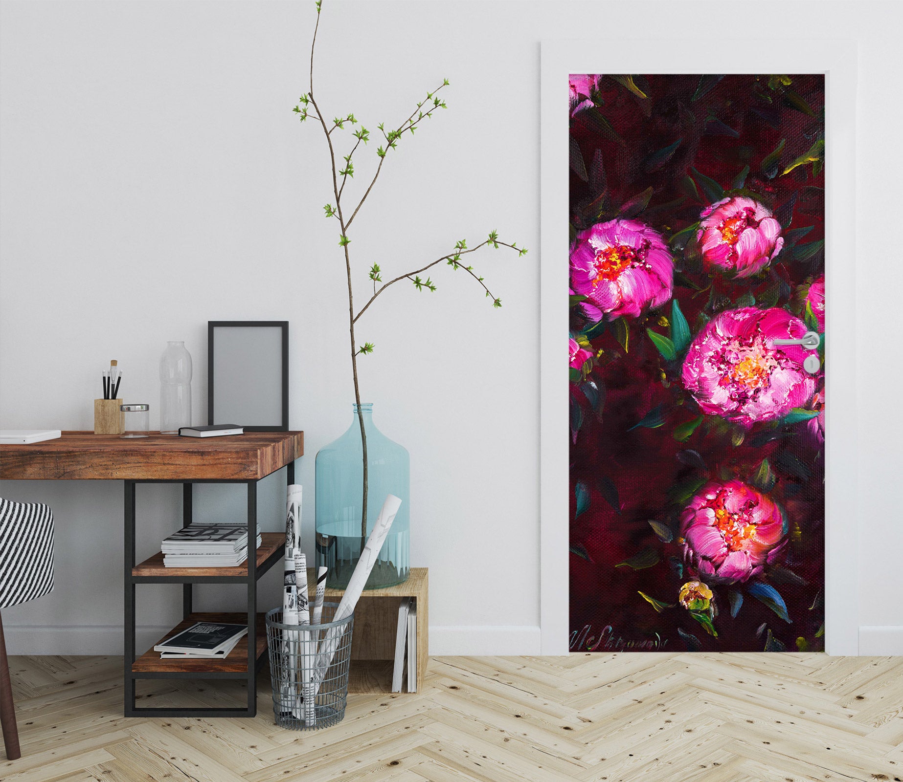 3D Nice Flower 3103 Skromova Marina Door Mural