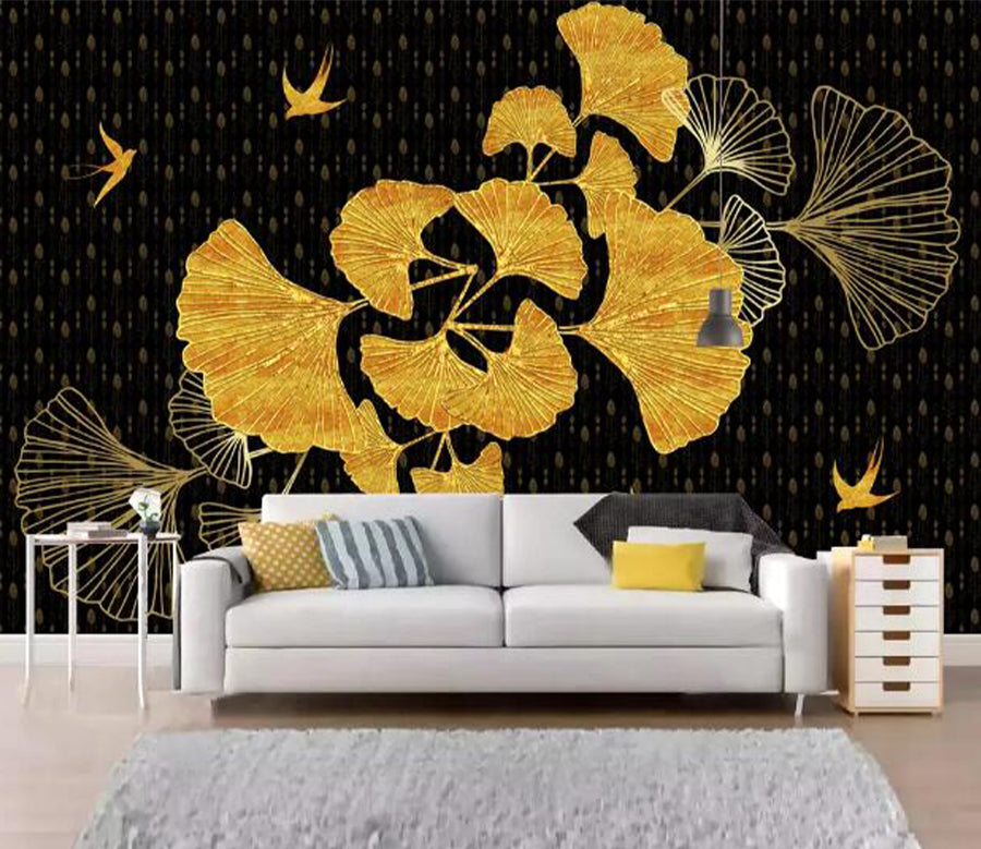 3D Maple Leaves WC2320 Wall Murals