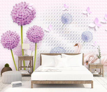 3D Bouquet Butterfly WC1691 Wall Murals