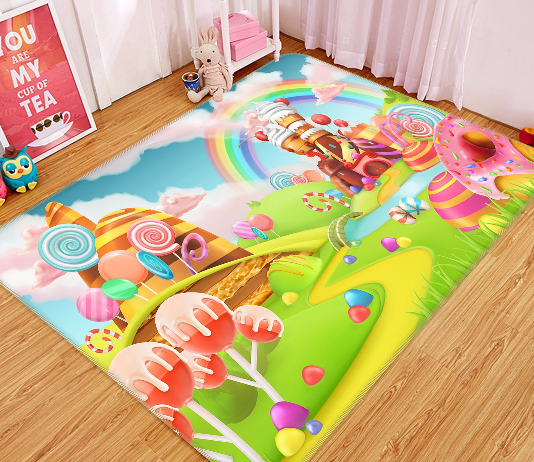 3D Rainbow Bread 1037 Non Slip Rug Mat