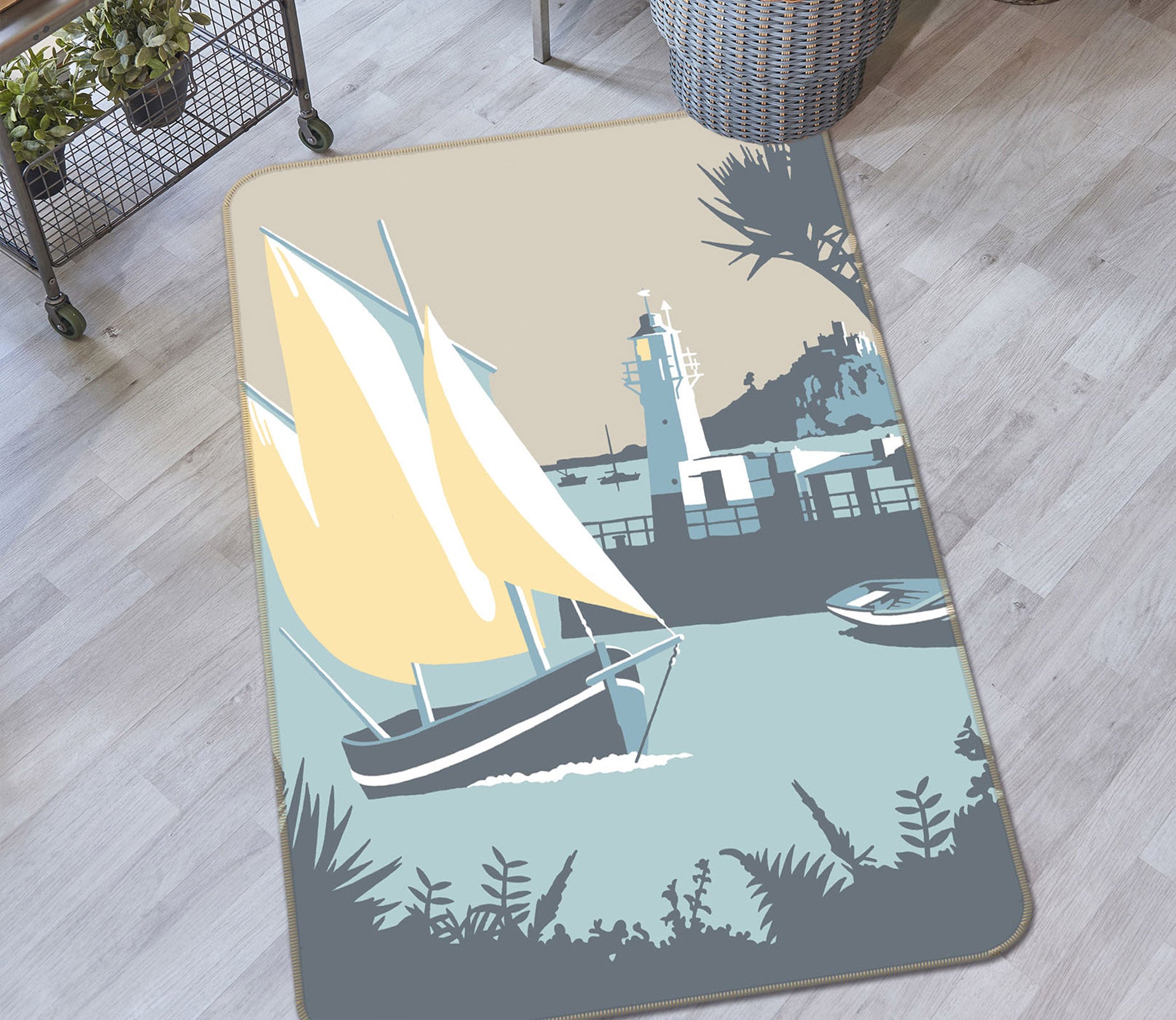 3D Newlyn 1126 Steve Read Rug Non Slip Rug Mat