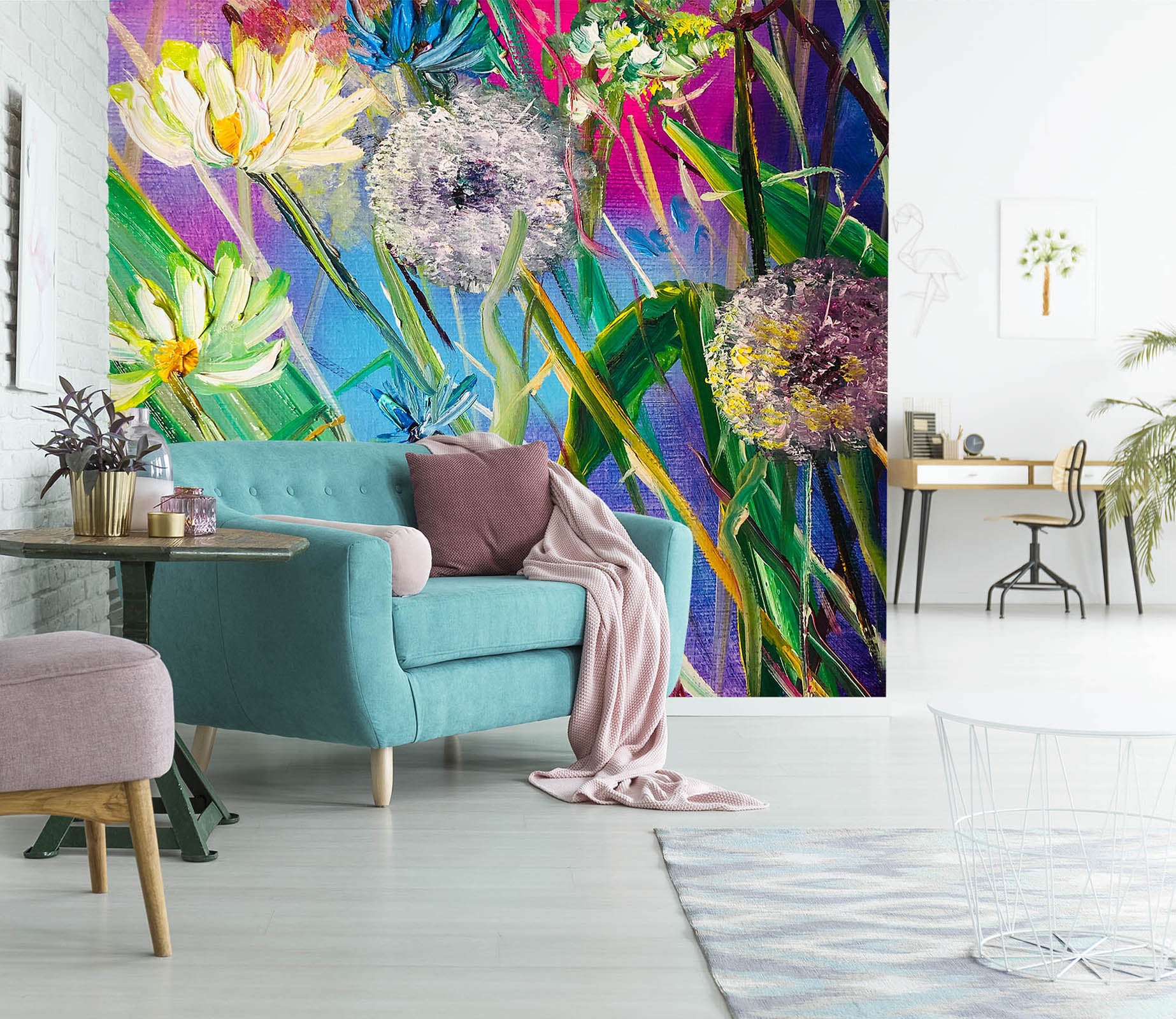 3D Dandelion Flower 223 Skromova Marina Wall Mural Wall Murals