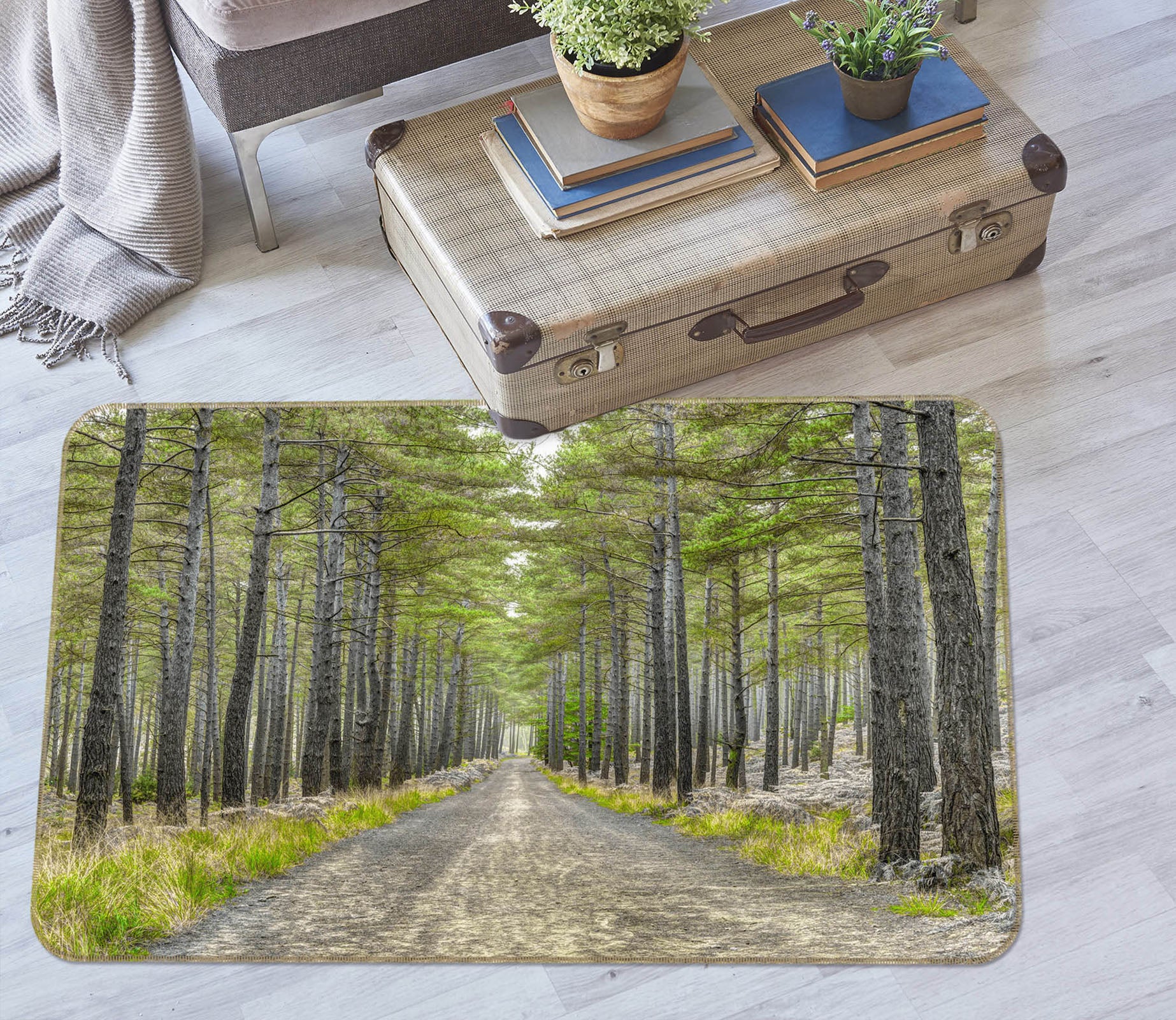 3D Forest Tree 3031 Assaf Frank Rug Non Slip Rug Mat