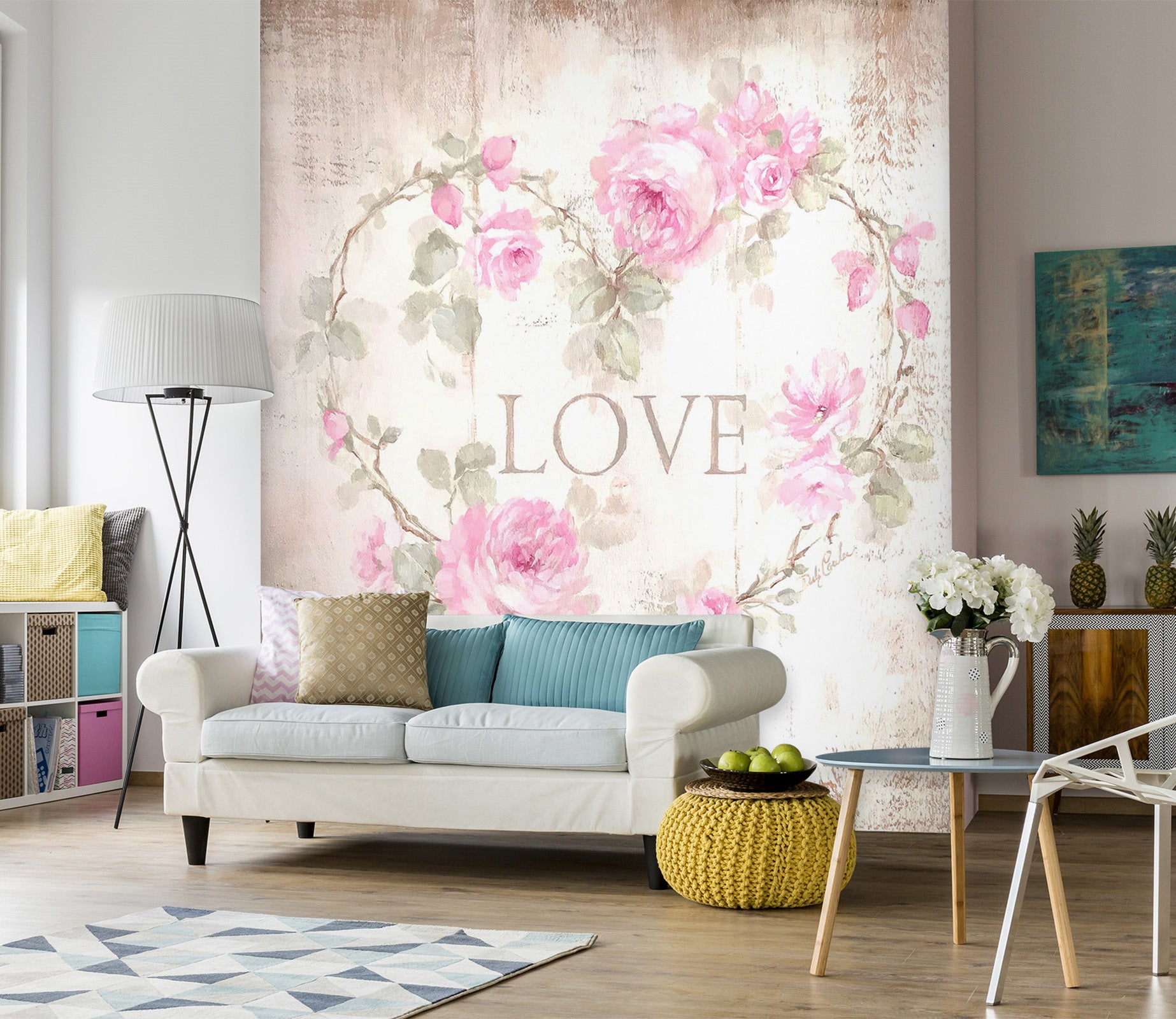 3D Love Wreath 1610 Debi Coules Wall Mural Wall Murals