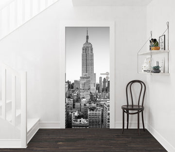 3D Grey High-Rise Building 101154 Assaf Frank Door Mural