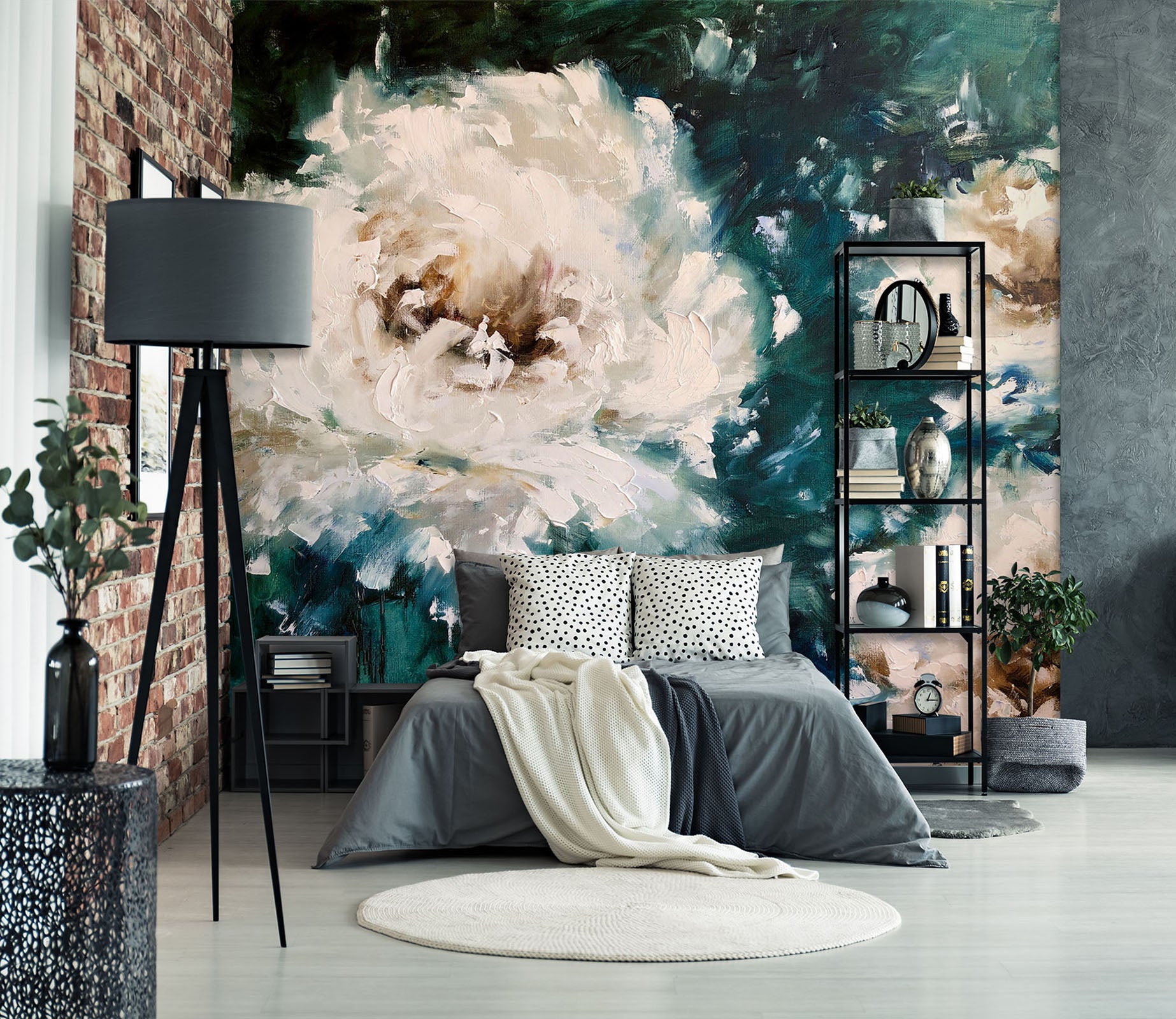 3D White Flower 125 Skromova Marina Wall Mural Wall Murals