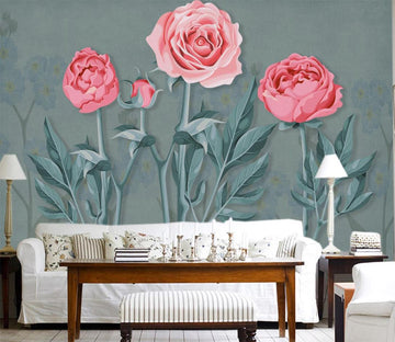 3D Bright Rose WC994 Wall Murals