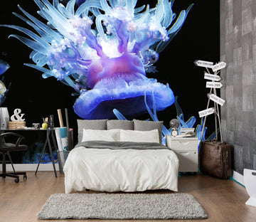 3D Purple Jellyfish 191 Wall Murals